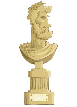 estatua, hombre, busto, oro Dedmazay - Dreamstime
