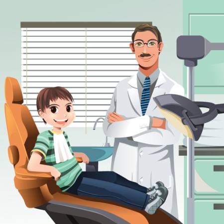 médico, dentista, niño, hombre, escudo, silla Artisticco Llc - Dreamstime