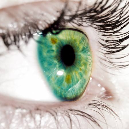 verde, párpados, ojo Goran Turina - Dreamstime