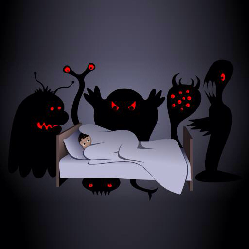 halloween, cama, monstruo, monstruos, noche, scarry Aidarseineshev
