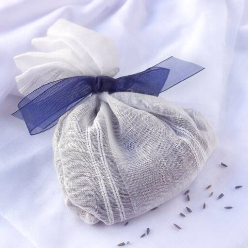 bolso, semillas, azul, malva, objeto, regalo Robyn Mackenzie (Robynmac)