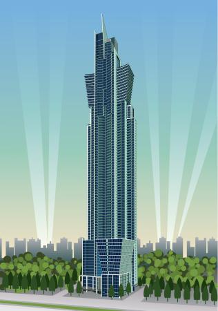 cielo, árbol, edificio, enorme, rascacielos Ultrapop - Dreamstime