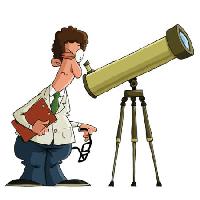 Pixwords La imagen con científico, hombre, lente, telescopio, reloj Dedmazay - Dreamstime