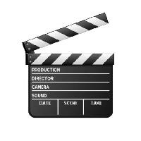 a bordo, la producción, director, cámara, fecha, escena, toma, negro, blanco Roberto1977 - Dreamstime