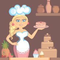 Pixwords La imagen con de la señora, rubia, cocinero, torta, mujer, cocina Klavapuk - Dreamstime