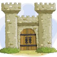Pixwords La imagen con castillo, torres, puerta, viejo, antiguo Dedmazay - Dreamstime