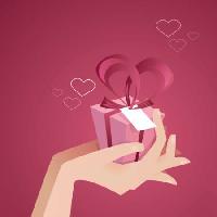 manos, presente, amor, corazones, caja Fanelie Rosier - Dreamstime