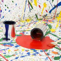 Pixwords La imagen con de pintura, colores, cubo, cubos, rojo, derrame Photoeuphoria - Dreamstime