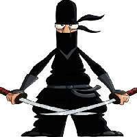 ninja, negro, espada, corte, ojo,  Dedmazay - Dreamstime