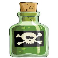 Pixwords La imagen con verde, botella, cráneo Dedmazay - Dreamstime