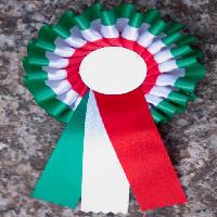 de la cinta, bandera, colores, mármol, verde, blanco, rojo, redondo Massimiliano Ferrarini (Maxferrarini)