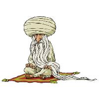 el hombre, la alfombra, sombrero, barba, larga Dedmazay - Dreamstime