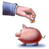 Pixwords La imagen con dinero, mano, cerdo, animal, banco Andreus - Dreamstime