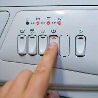 mano, dedo, botón, pulsador, lavadora Stefan Redel (Gbp)