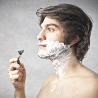 Pixwords La imagen con de afeitar, hombre, espuma, el pelo, la cuchilla Bowie15 - Dreamstime