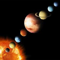 Pixwords La imagen con planetas, planeta, sol, solar Aaron Rutten - Dreamstime