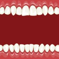 Pixwords La imagen con de la boca, blanco, rojo, dientes Dedmazay - Dreamstime