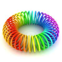 Pixwords La imagen con arco iris, colores, juguetes, redondo Sergii Godovaniuk - Dreamstime