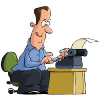 el hombre, oficina, escritura, escritor, papel, silla, escritorio Dedmazay - Dreamstime